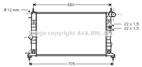 AVA QUALITY COOLING Jäähdytin,moottorin jäähdytys OL2244